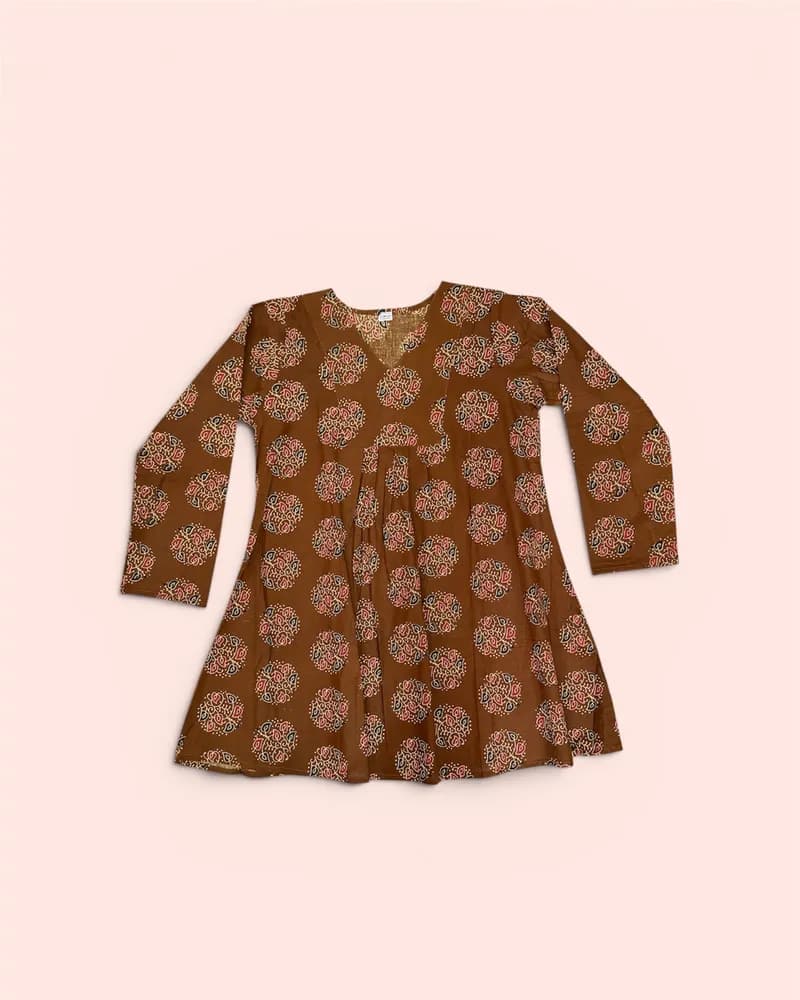 Boho Medallion Block Print Flowy Dress