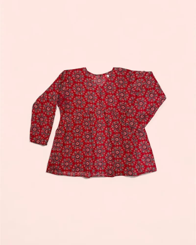 Boho Printed Long Sleeve Top
